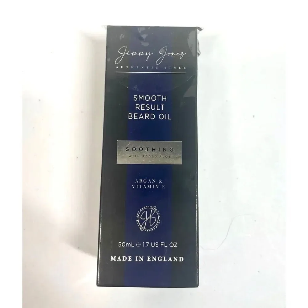 Jimmy Jones ~ Smooth Result Beard Oil ~ Argan, Aloe & Vitamin E ~ 1.7 fl oz NIB